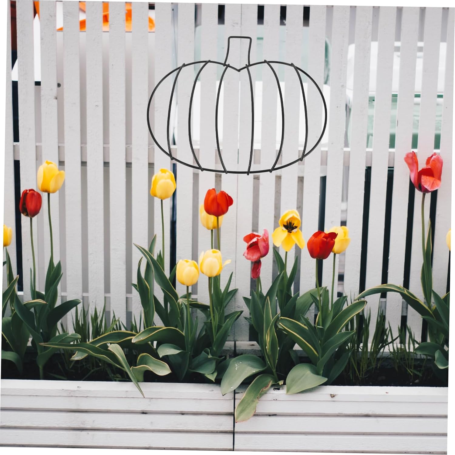 Ciieeo DIY Flower Garland Frame Metal Wire Pumpkin Wreath Form Craft Ring Rustic Wall Decor 2pcs
