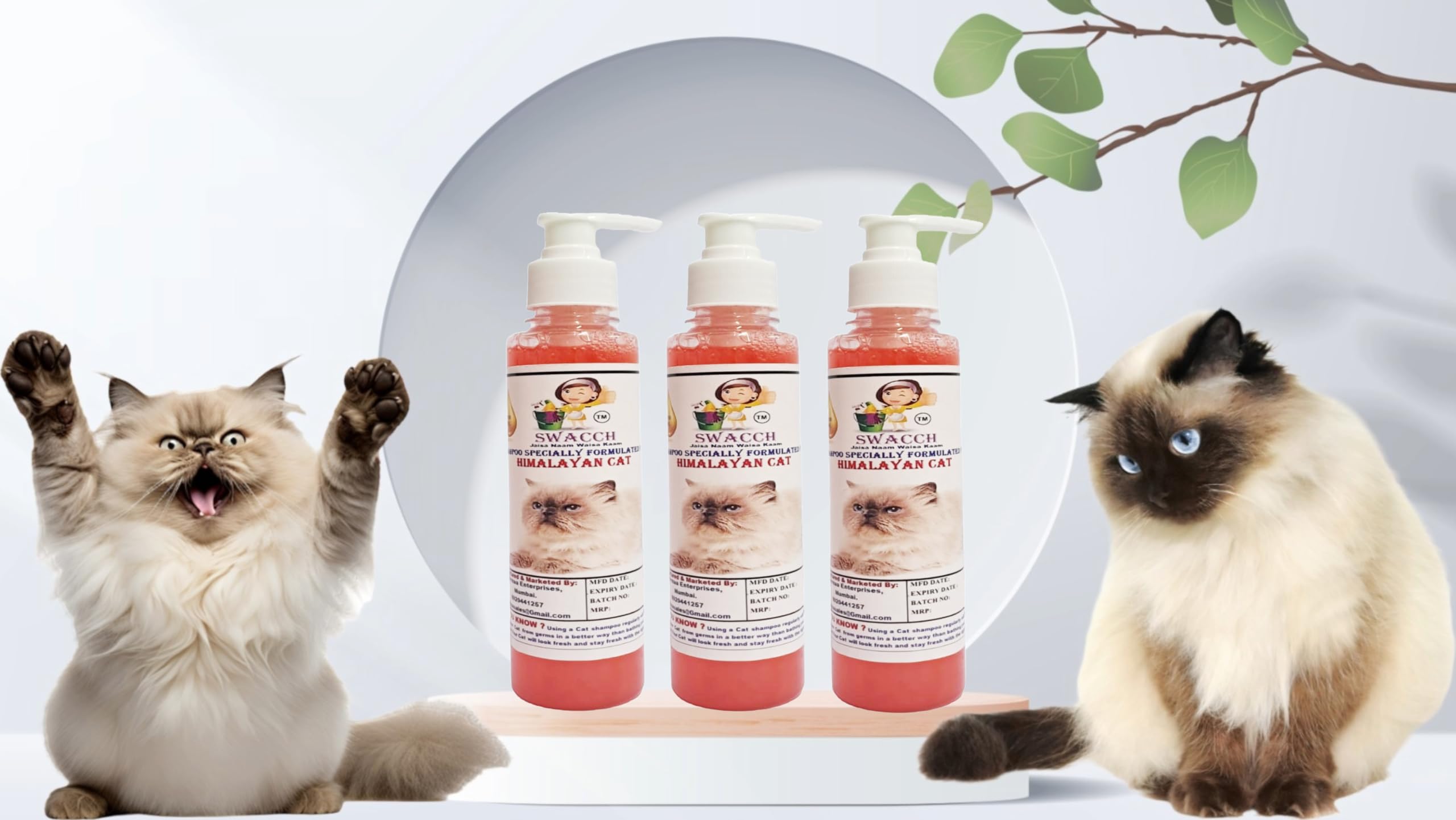 SWACCH Premium Shampoo for Himalayan CAT (200ML) (Pack of 3) Strawberry (B0CZXRTGSL) Amazon Price History, Amazon Price Tracker