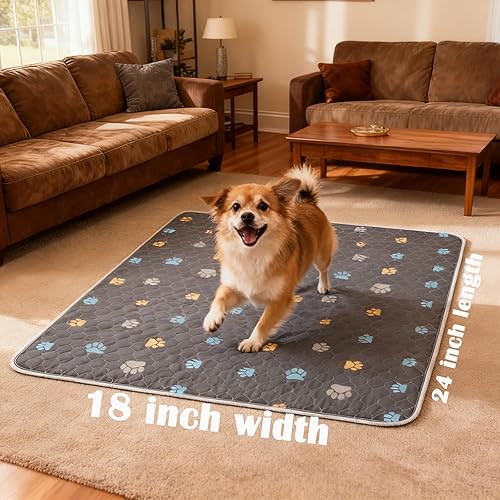 Miniatura 4 de Aitmexcn Almohadilla lavable para orina de cachorro, 2 unidades, 100% impermeable, tapete de entrenamiento para cachorros o perros mayores,