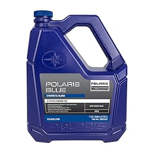 Polaris OEM Snowmobile Polaris Blue Synthetic Blend 2-Cycle Oil, For Polaris 2-Stroke Snowmobiles, 1 Gallon, Synthetic, Qty 1, Part 2882202