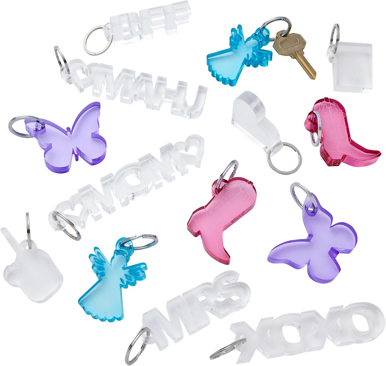 Oventure XOXO Acrylic Keychain – Clear Bag Charm | $16 Valentine’s Day Gift, Stocking Stuffer & Cute Accessory image 4