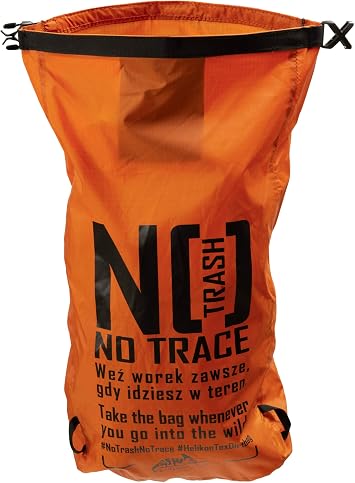 Helikon-Tex Waste Bag, 10L, Coated Nylon/Polyester, Unisex, Drawstring Closure, Web Handle, Shoulder/Cross-Body Strap, 50 x 25.5 x 7.5 cm / 19.7 x 10 x 3 inches, 65 g