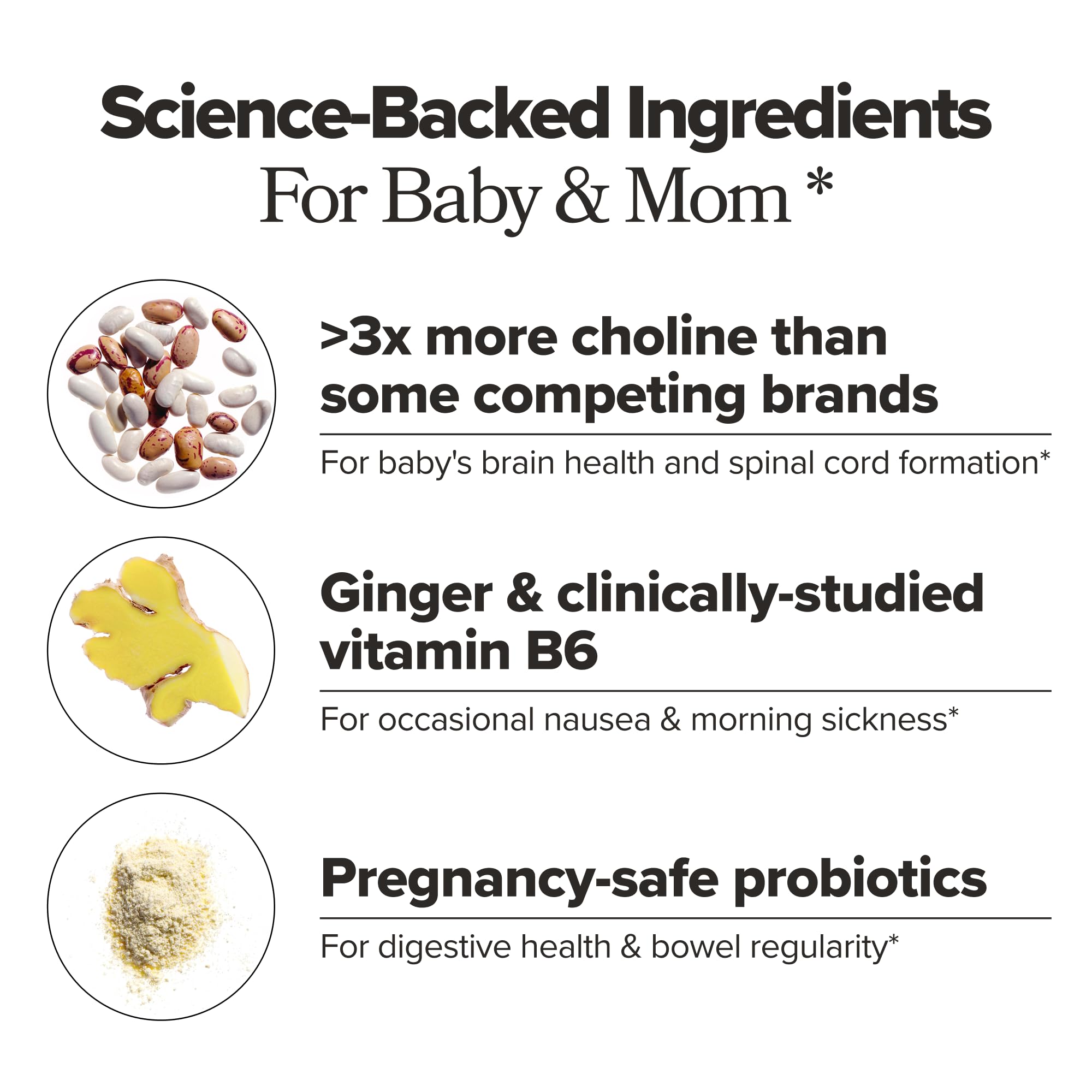 PREGGO Prenatal Vitamin + Probiotic with Folate & Choline – 30-Day Supply — Amazon image 3