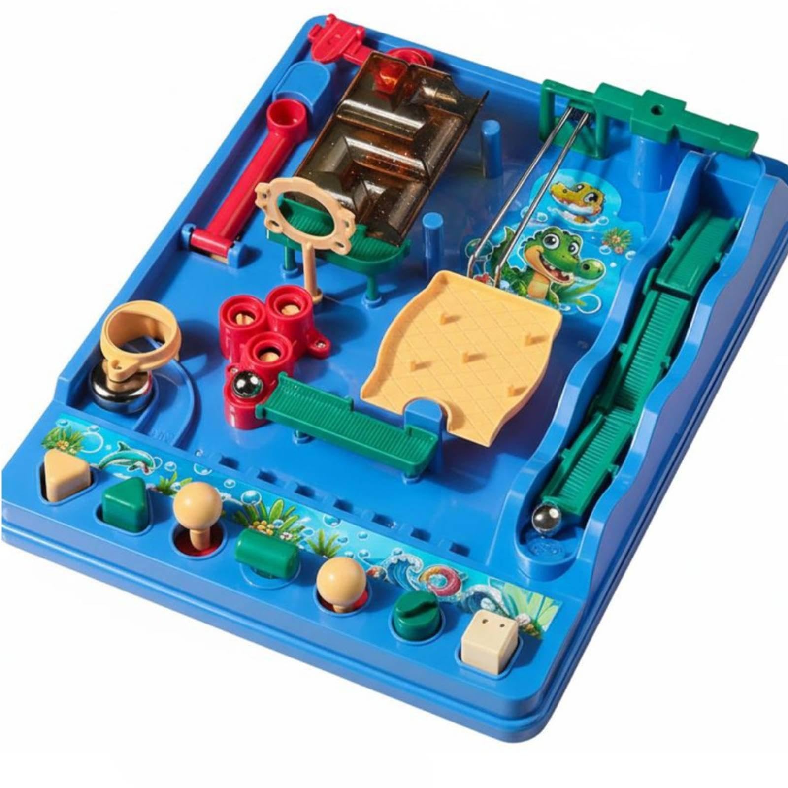 Marble Maze Game Develops Fine Motor Skills Wilderness Maze Obstacle Course Science and Technology Learning Marble Run Set for Kids, Preschoolers Water Adventure-image-31