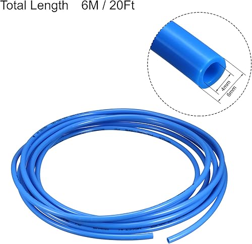 Miniatura 2 de uxcell Tubo de aire neumático, 0.236 in de diámetro exterior x 0.157 in ID 19.7 ft (236 pulgadas) PU poliuretano compresor de aire tubería manguera