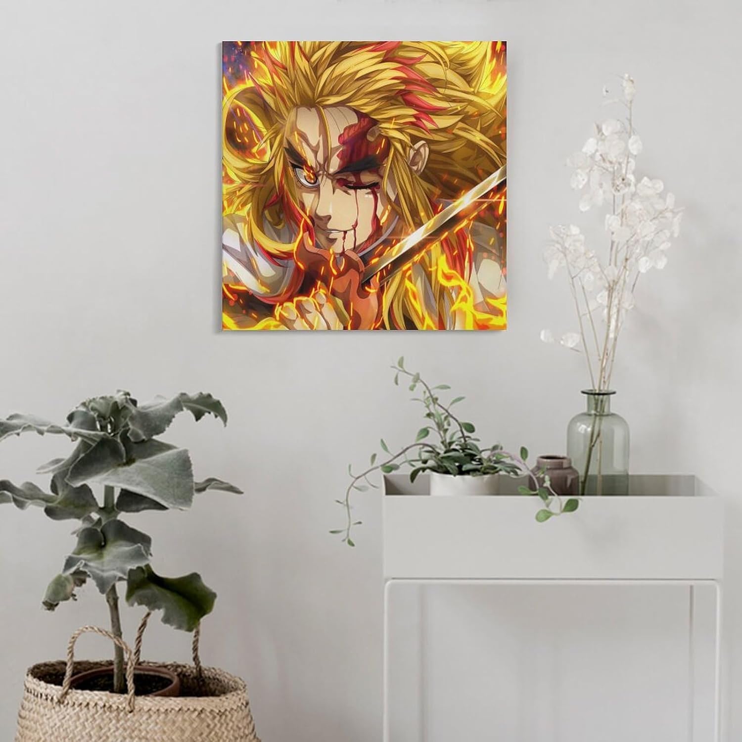 鬼滅の刃 きめつのやいば 定番 人気 熱血アニメポスター (14) オフィス ベッドルーム ダイニングルーム装飾 キャンバス ウォー