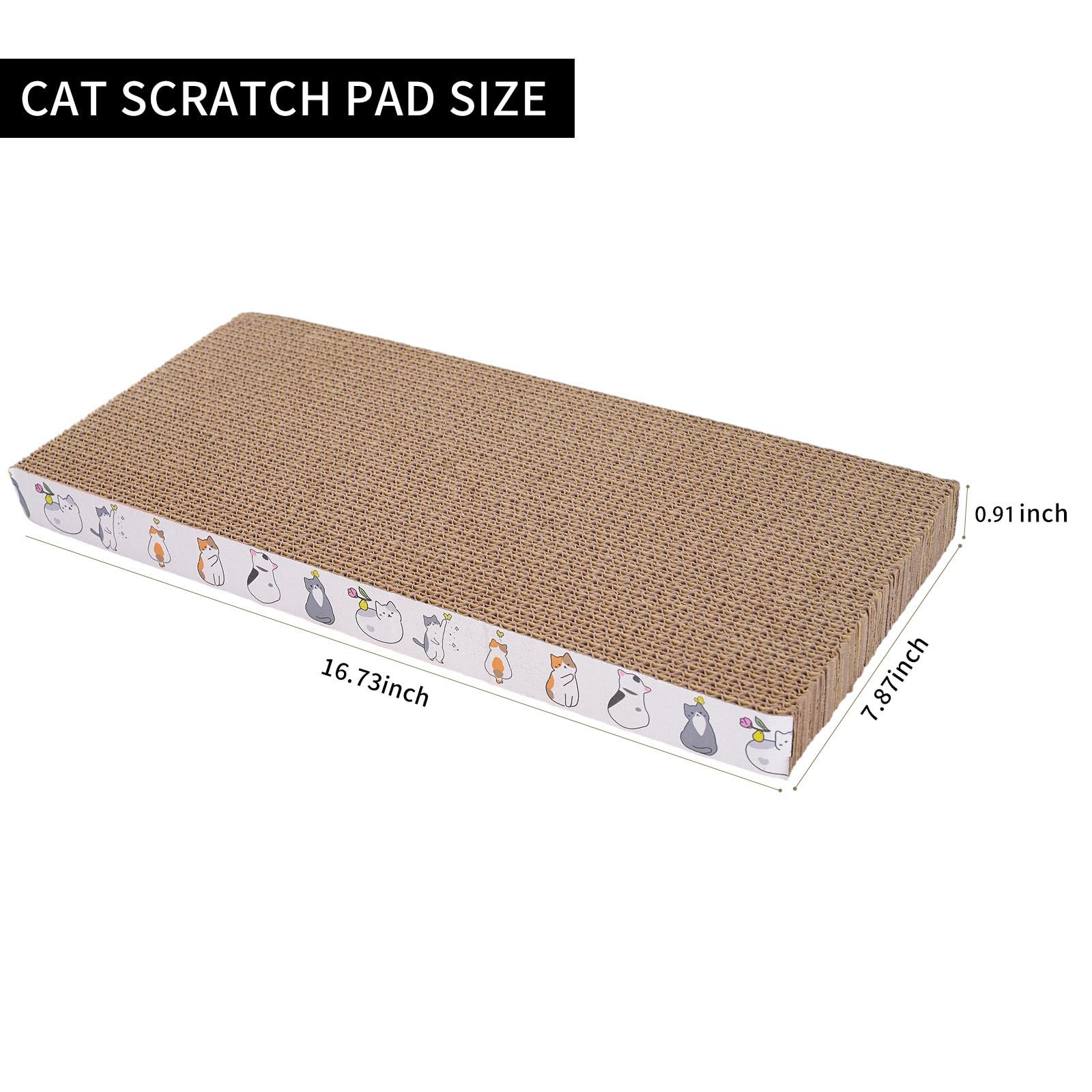 Paquete de 5 juguetes rascadores reversibles para gatos de interior, almohadilla de cartón para dormir y moler garras