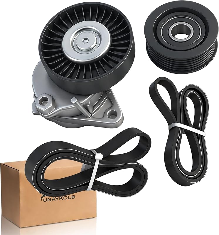 Kit de correia serpentina com tensionador e polia guia UnayKolb para Chrysler e Mercedes-Benz – Kit completo