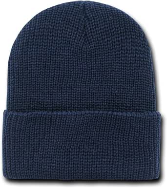 Decky Blank Apparel Gi Waffle Long Beanie - Knit Cap, Lightweight, Braided Design (Multiple Colors)