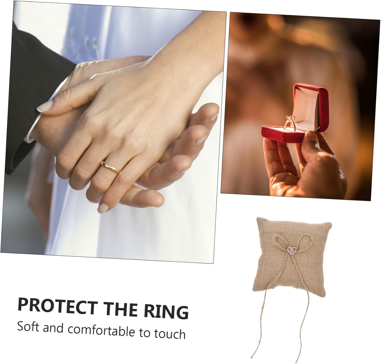 Cabilock 5pcs Wedding Holder Cushion Pillow Elegant Lace Design for Wedding Ceremony and Romantic Bearer Prop for Bridal Events