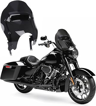 Thick Windshield w/Vented & Bracket Kit for Harley Road King