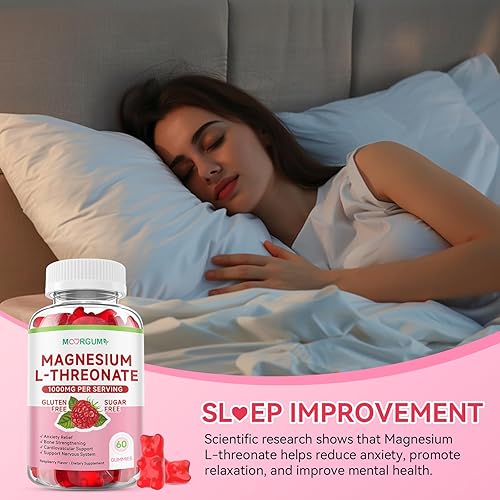 Vista 6 de L-treonato de magnesio, bienestar de la memoria, bienestar cognitivo y apoyo Zzz alta absorción, 1,000 mg de magnesio L suplemento de treonato, 120