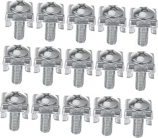 UKCOCO 100 Pcs nut cabinet screws computer servers Rack Mount Screws Network Rack Screws Server Rack Screws steel cable management rack to clamp