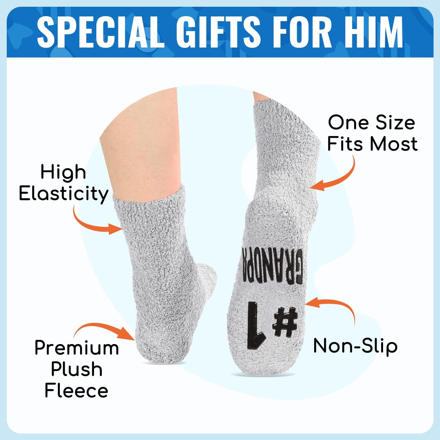 HAPPYPOP Fuzzy Socks for Him - Son Papa Grandpa Gifts, Cool Gifts for Men - Image 5