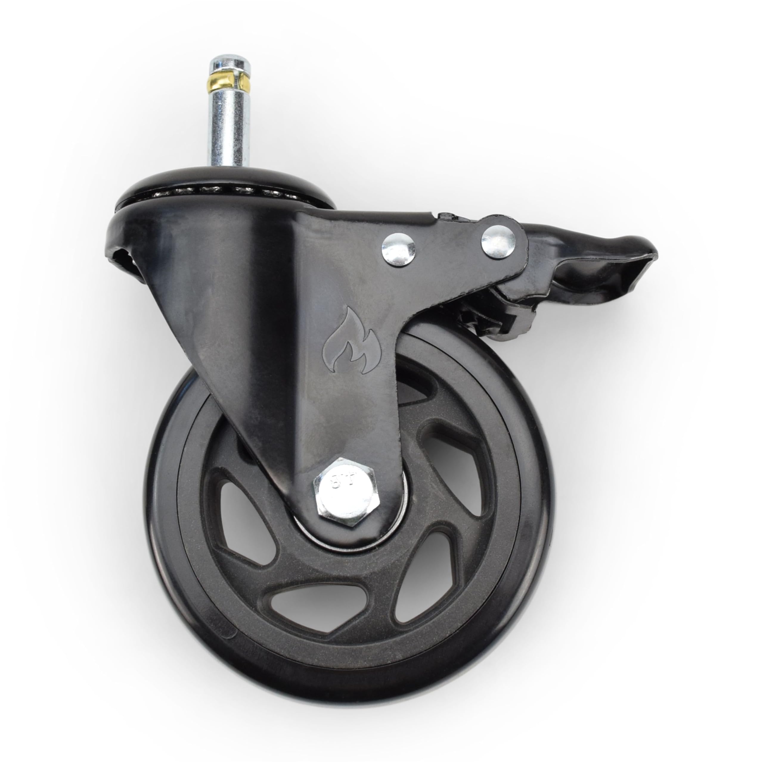 Grillrost.com Das Original Set di rotelle di Ricambio Premium con Diametro di 100 mm - Adatto per Broil King Baron