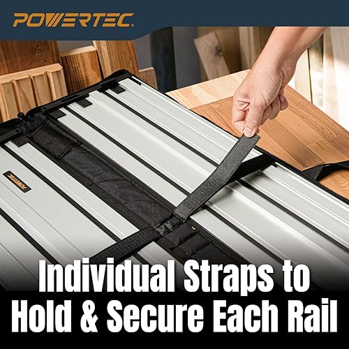 Miniatura 66 de POWERTEC 71411 60" Track Saw Guide Rail Bag for Festool, Makita, and DEWALT, W/Dual-Sided Padding for Secure Rail Placement