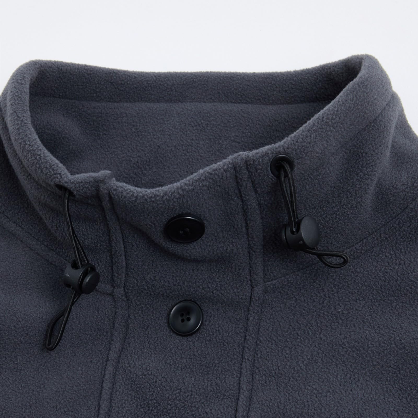 Chaquetones Hombre Invierno Sudadera Vaquera De Cuello Alto con Botones Y Forro Color Liso para Hombre, Manga Larga Sin Capucha Negra Camisetas Ropa Gimnasio Camiseta Ciclismo Chaqueta