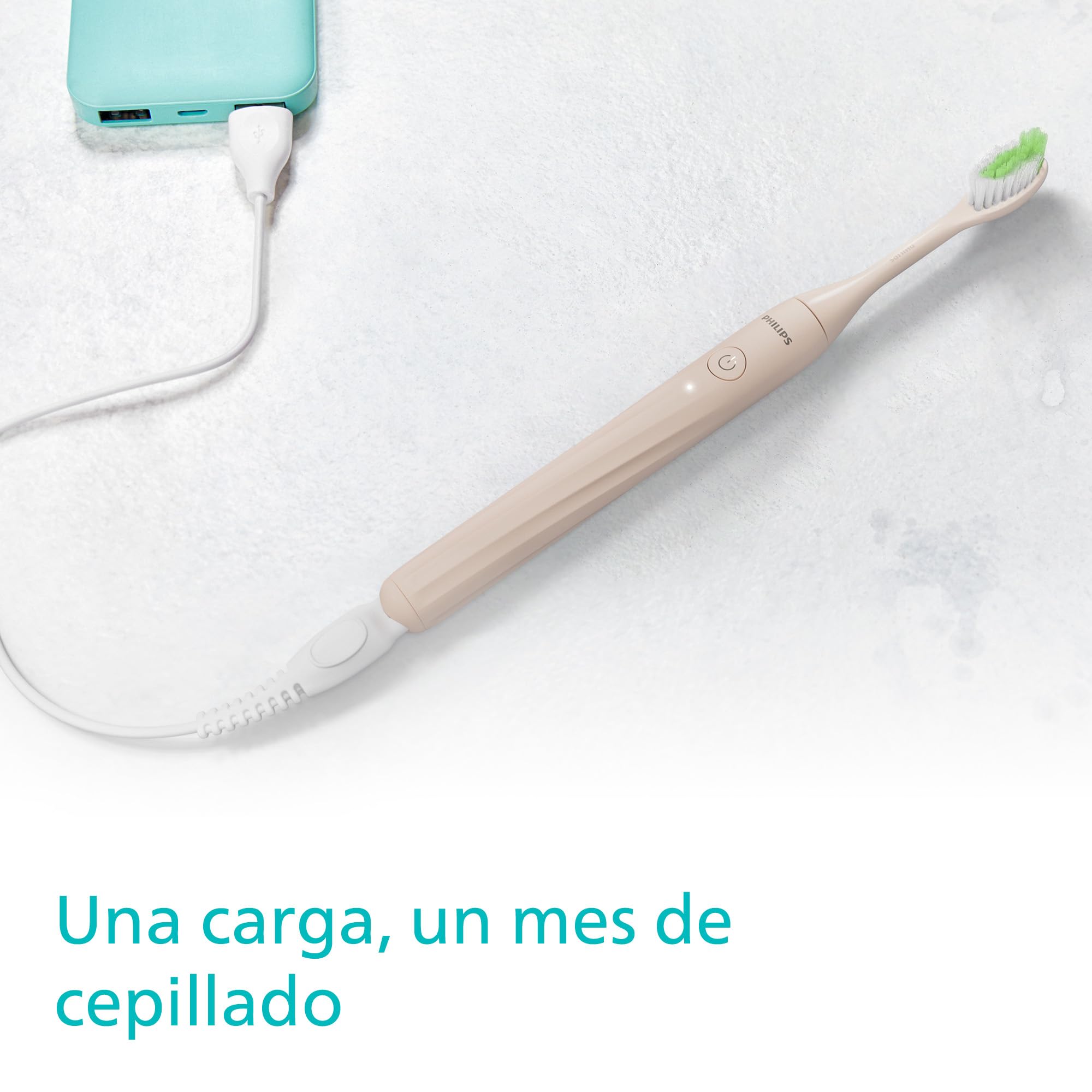 Cepillo dental recargable Philips One: cepillo dental eléctrico en brillo modelo HY1200/25, One, Plata