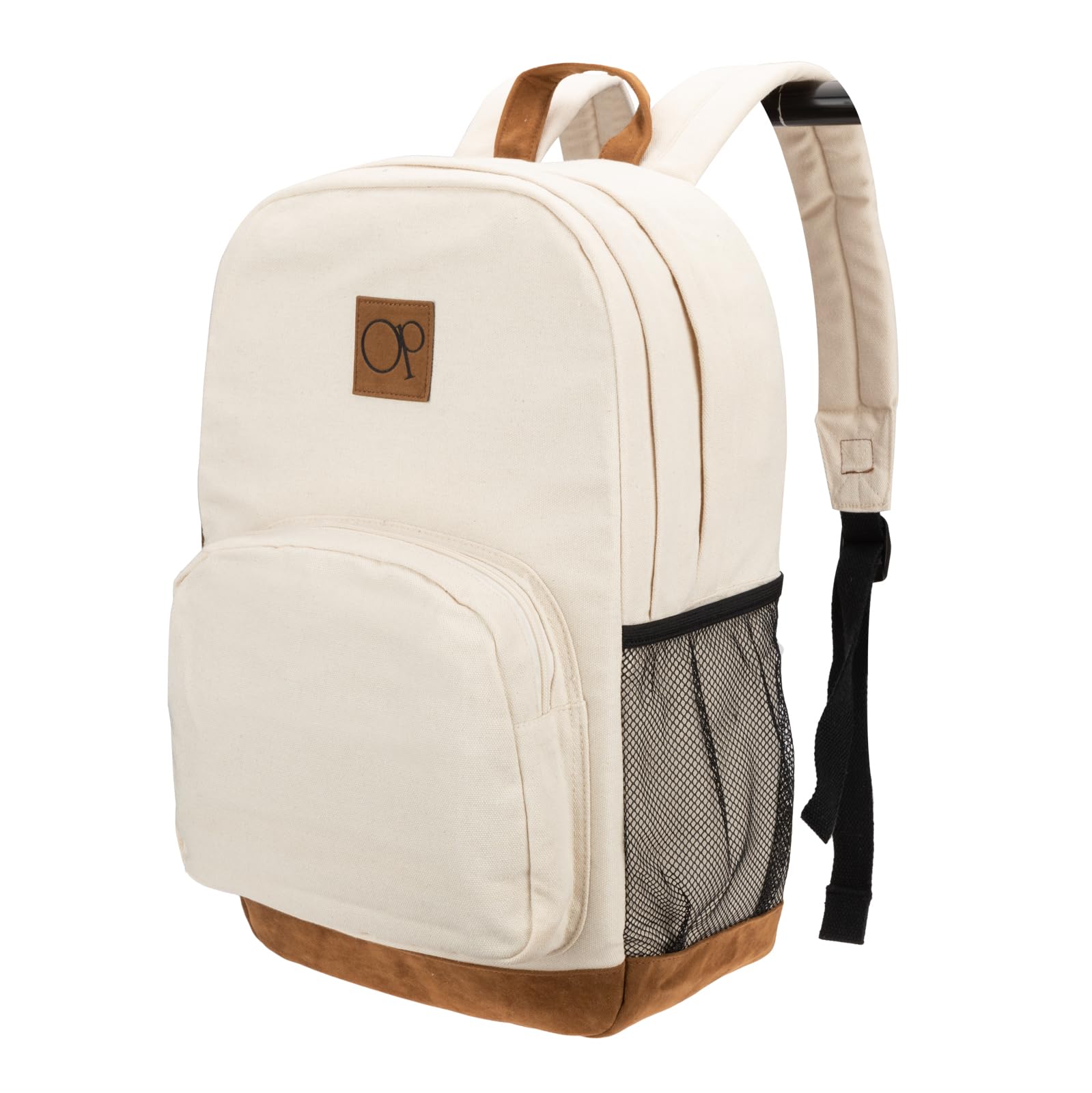 Ocean Pacific La Playa Soft Cotton Canvas Backpack for Travel, Sports, Beach, Work, Casual Daily Pack for Men Women Fits 15.6 Inch Laptop (Beach)