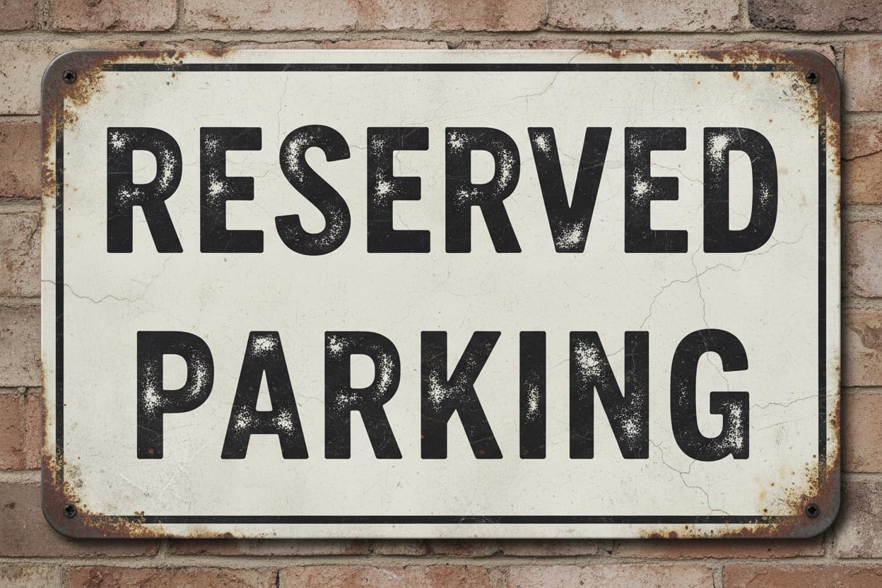 Wall Decor Reserved Parking - General Sign Metal Sign 8 X 12 Inches Clear Signage For S, Fences Vintage Signs Aluminum Plates Printed