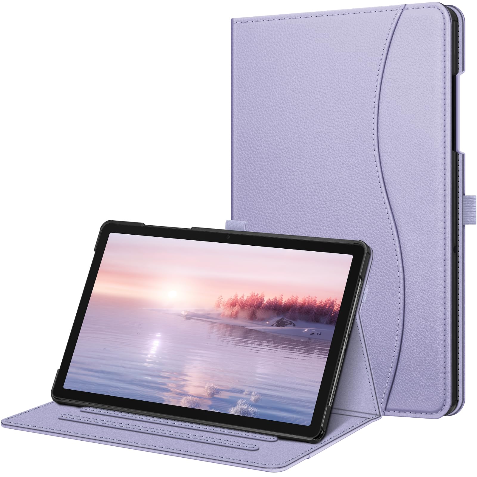 Fintie Schutzhülle für Samsung Galaxy Tab A9 Plus/A9+ 5G 11 Zoll 2023 Modell (SM-X210/X216/X218), Multi-Angle Viewing Smart Stand Back Cover mit Tasche Auto Wake/Sleep, Lila