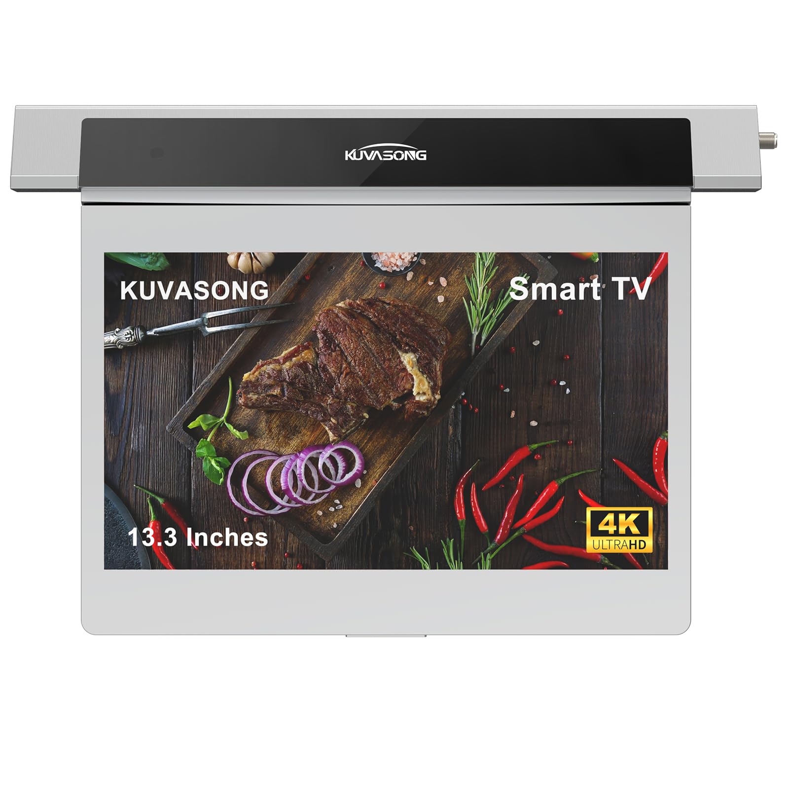 Amazon.com: KUVASONG 13.3 Inches Flip Down Smart Kitchen TV, 4K