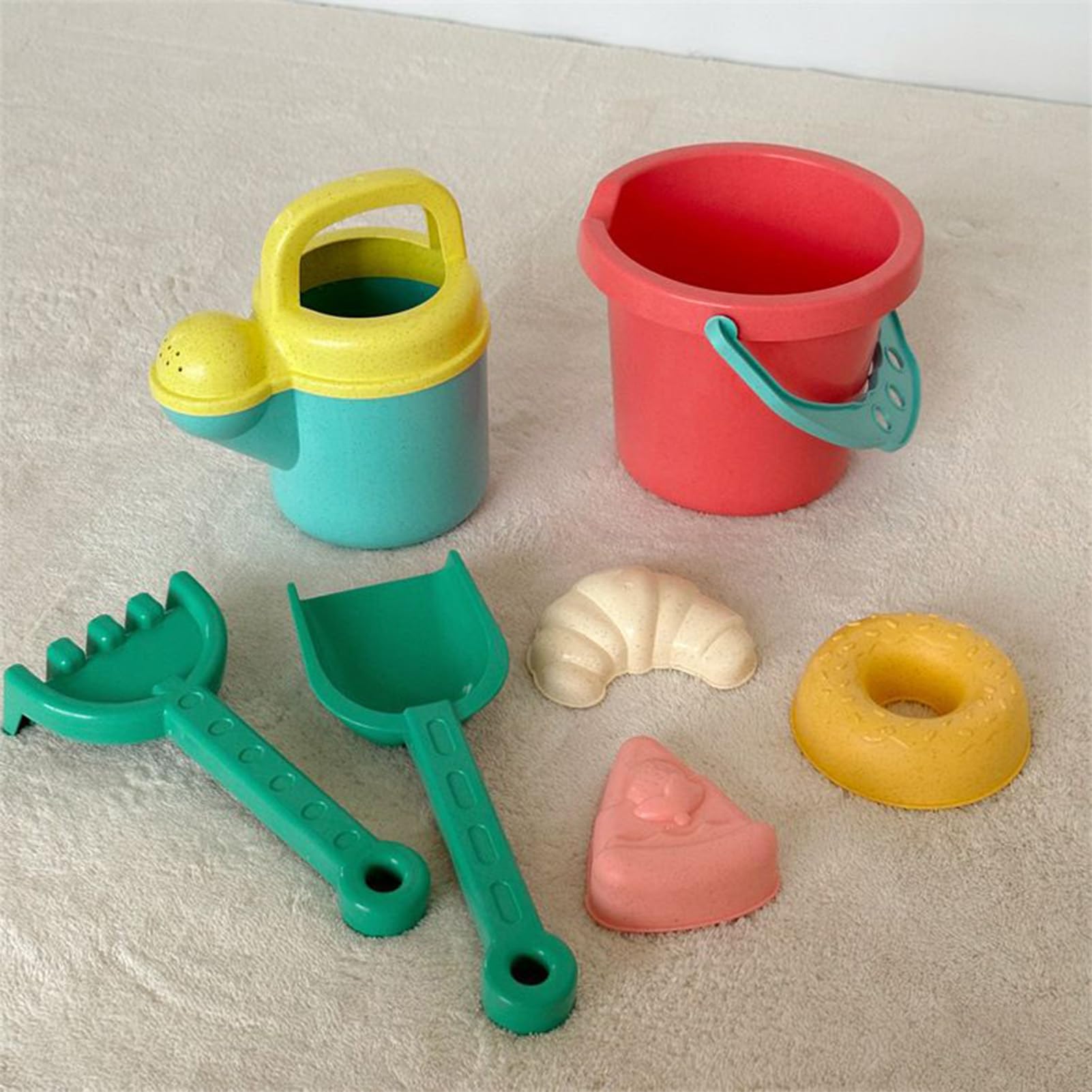 Sandspielspiel, Strandsandspielzeug | Kleine pädagogische Eimer und Pellets mit Wagen | Interaktives Outdoor-Spielset für den Strand am Meer außerhalb des Campingplatzes