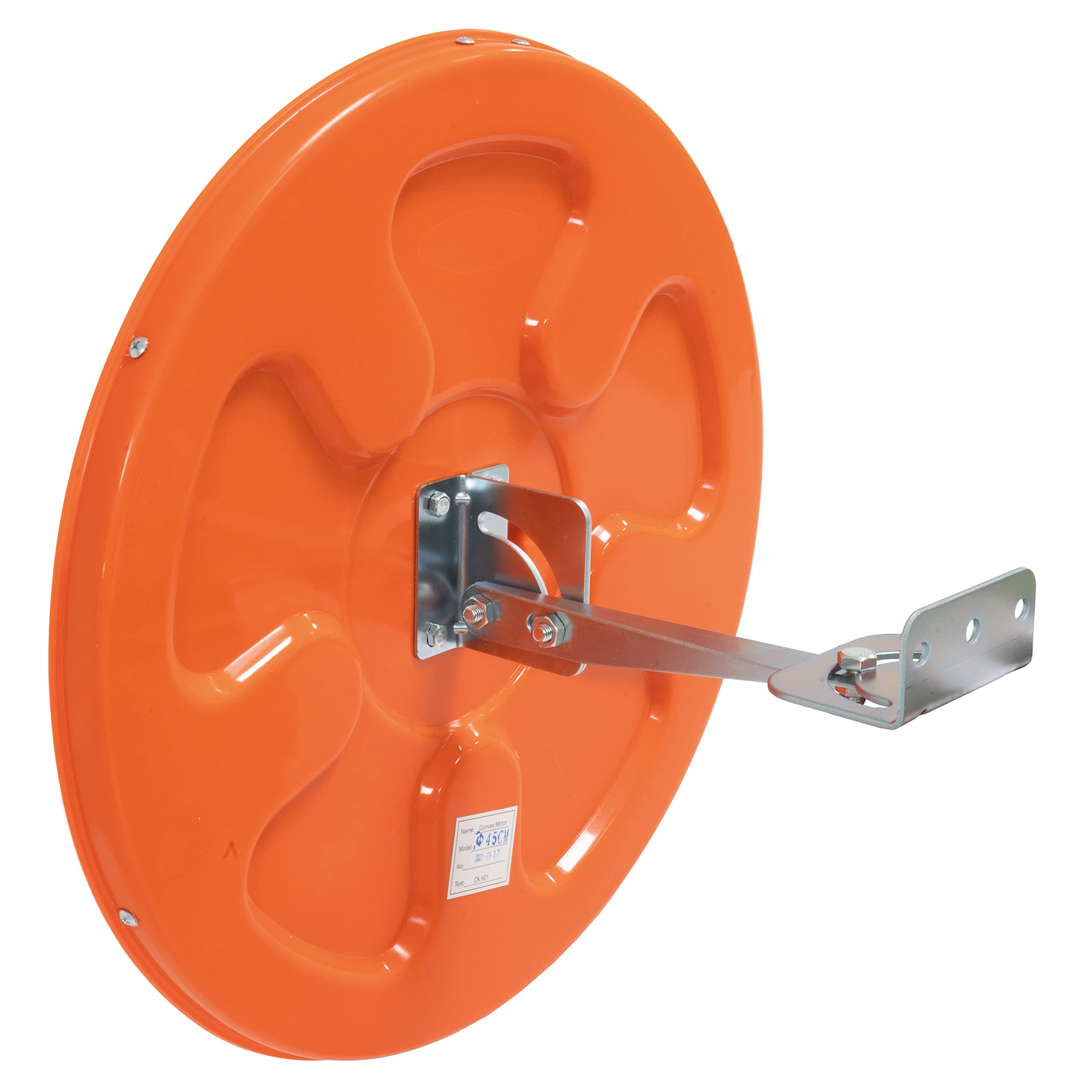 Amig - Specchio convesso di sicurezza e sorveglianza Ø45 cm diametro | Specchio stradale | Visione negli angoli ciechi, nelle colonne e negli angoli di negozi e garage | Arancia