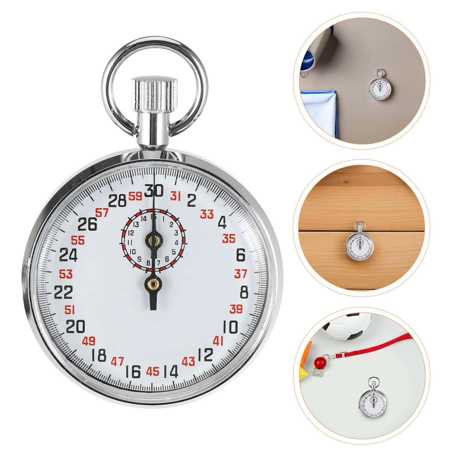 TOYANDONA Cronómetro Mecánico De Segundos para Aulas Laboratorios De Física y Eventos Deportivos Accesorio Profesional para Profesores y Árbitros Fabricado Metal Resistente