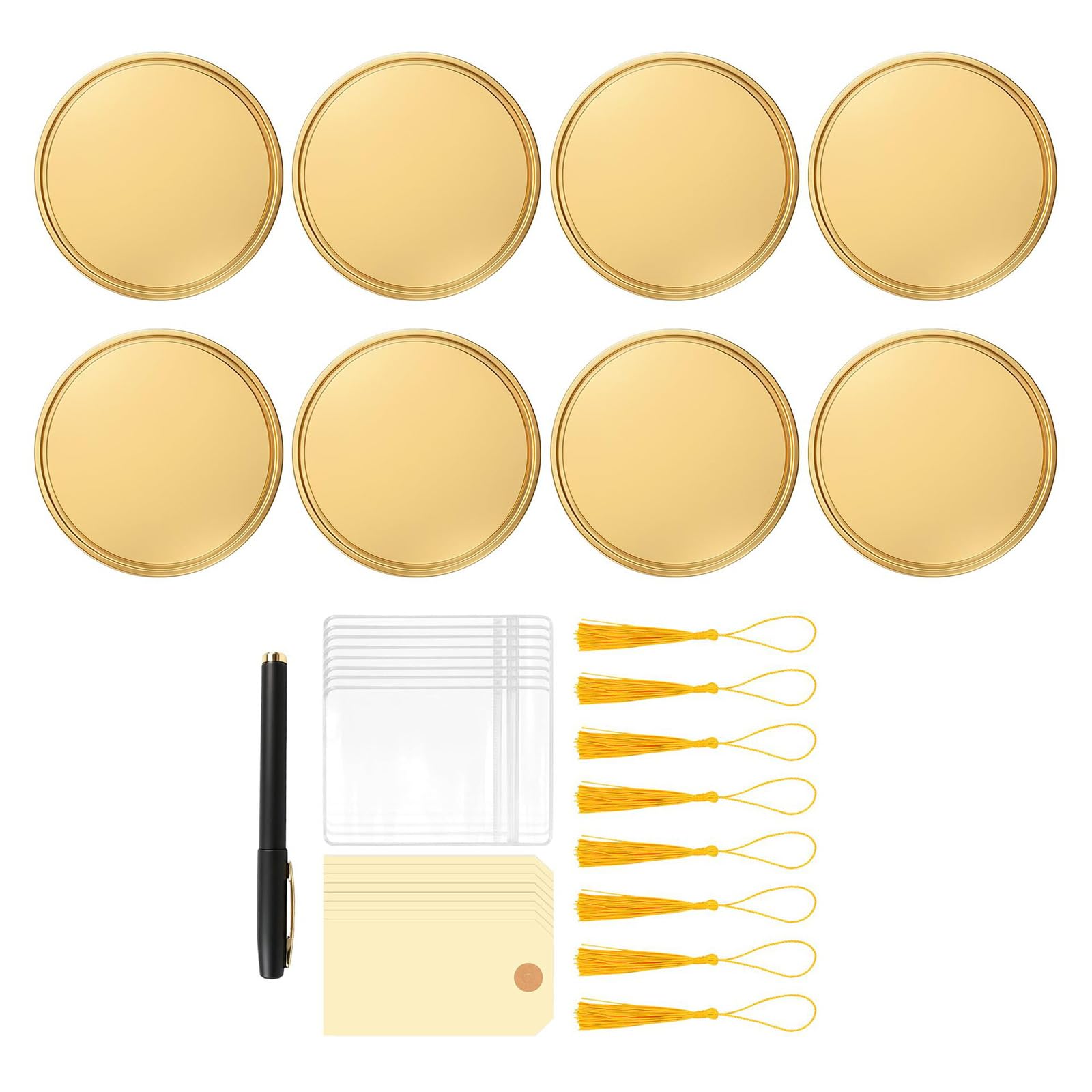 Mllepjdh 8Pcs Blanks Challenge Coin, Customs Blanks for Diys Commemorative Collections Gifts Engraving Brass Challenge for Lasering Engraving