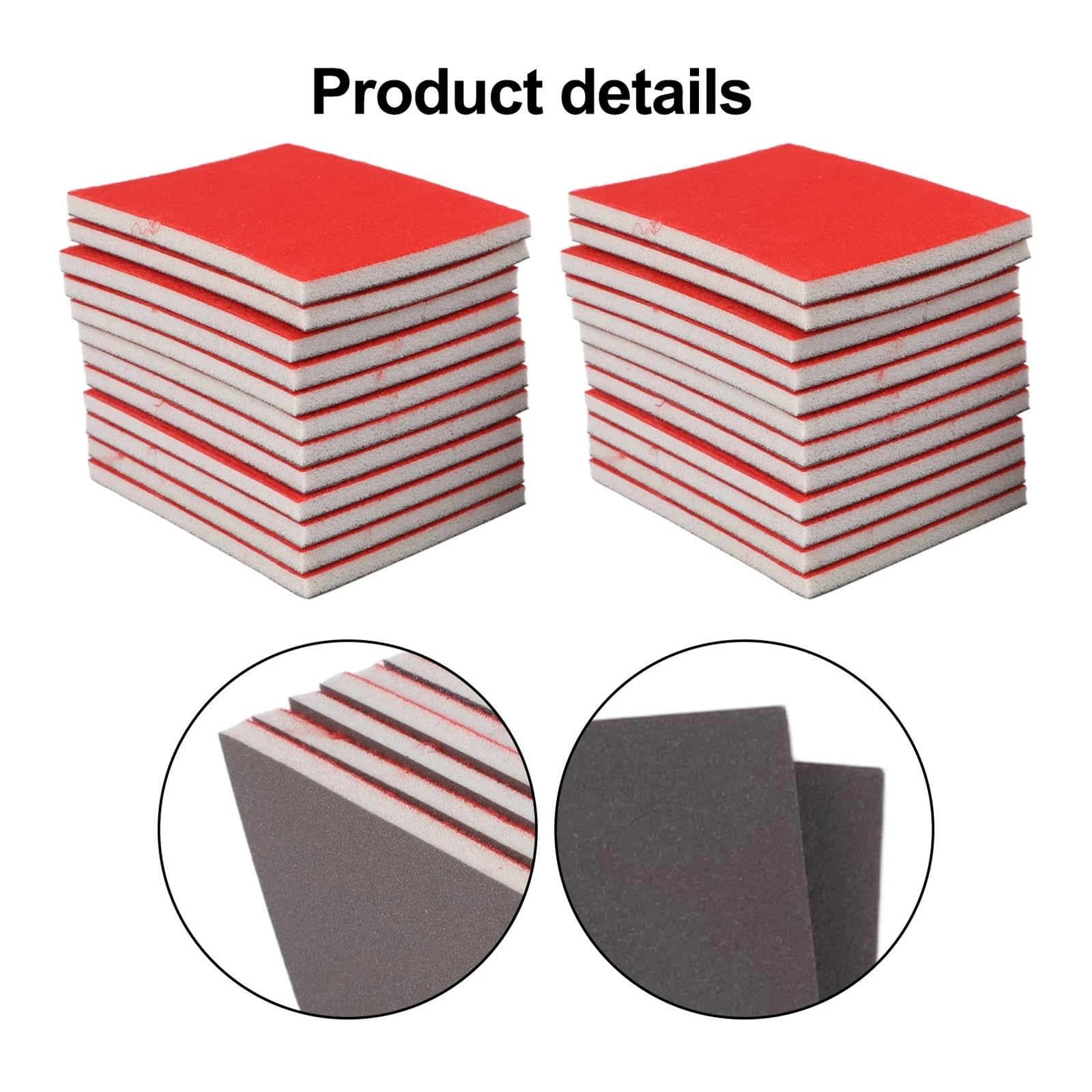 Lija Madera Almohadilla de Esponja for lijar, abrasivo de Doble Cara for Madera, Metal, plástico, Pulido de Muebles, 24/27 Uds., 180-3000(24PCS)