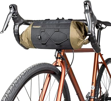 GORIX Front Bag for Bicycle Waterproof and Water-Repellent, Roll Expansion, Durable Fabric, 3.3L Stylish Road Bike Handlebar Bag for Outdoor, Cross Bike, Commuting, Urban Riding, Small Item Storage