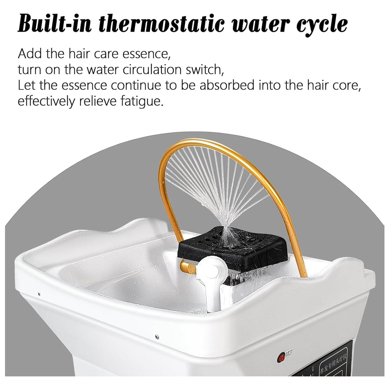 Head Spa Gerät, mit 60L Wassertank, mobiles haarwaschbecken Friseur waschbecken, inklusive Dampfbegaser und Dampfhaube, für Kopf Spa und Friseursalons