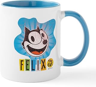 CafePress Felix Blue Swirl Laughing Mug 11 oz (325 ml) Ceramic Coffee Mug