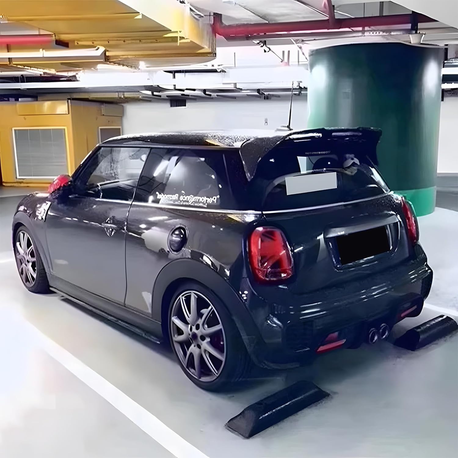 Carbon Fiber Rear Wing Spoiler Compatible with BMW Mini F55 F56 Rear Trunk Lip Spoiler Wing Vehicle Body Styling Kit