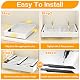 Mointal 2Pcs 4 Directions Telescope Tray, Extendable Drawer Kitchen, Metal Cabinet Drawer Organizer, Width 32–53cm & Depth 41.5–61cm, Adhesive Tape/Screw Mount, White Product Image 6