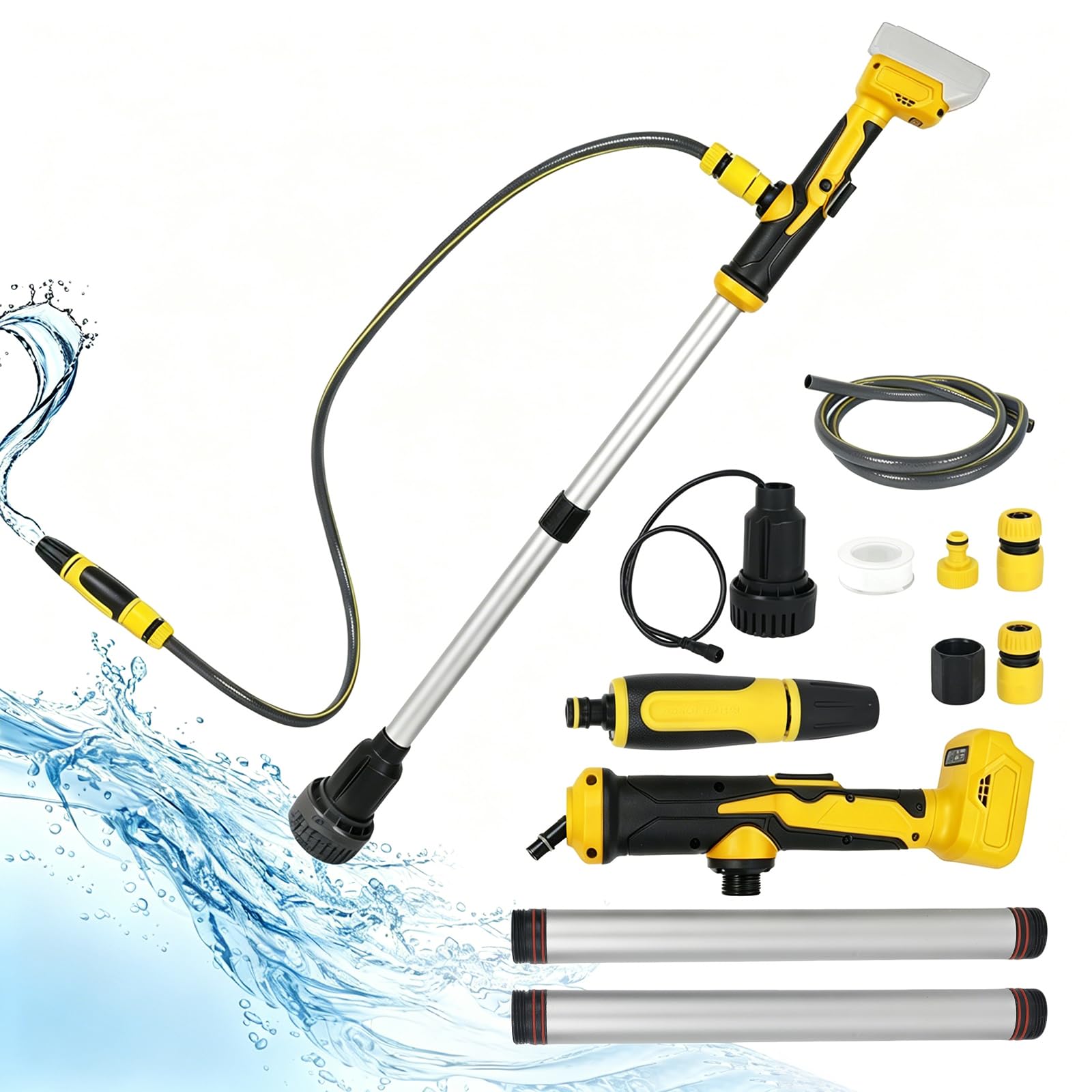 Cordless Stick Water Transfer Pump Compatible with Dewalt 20V Battery, 1400 GPH Portable Submersible Pump, Stick Utility Pump for Pool Garden Pond Boat, Rain Barrels Draining (Compatible with Dewalt) — image 1