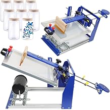 Screen Printing Press, Curved Bottle Screen Printing Machine, for Pen Cup Bottle, 160mm Adjustment Range, Diameter 170mm, for Cylindrical/Conical Product
