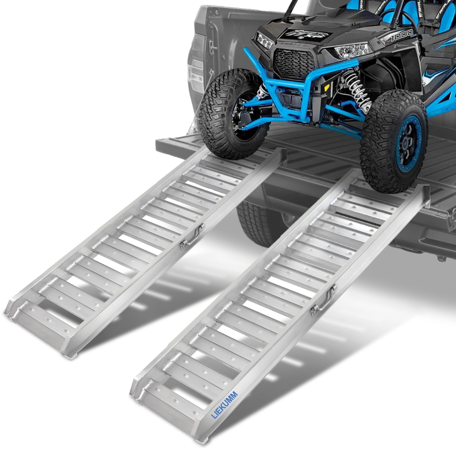 LIEKUMM 2X Auffahrrampe 182 x 34 cm, 1000kg Tragkraft Verladerampe | Auffahrrampe für Anhänger, Laderampe für Auto, Garage, Elektromotorrad, ATV, Quad, PKW, Werkstatt, Lager