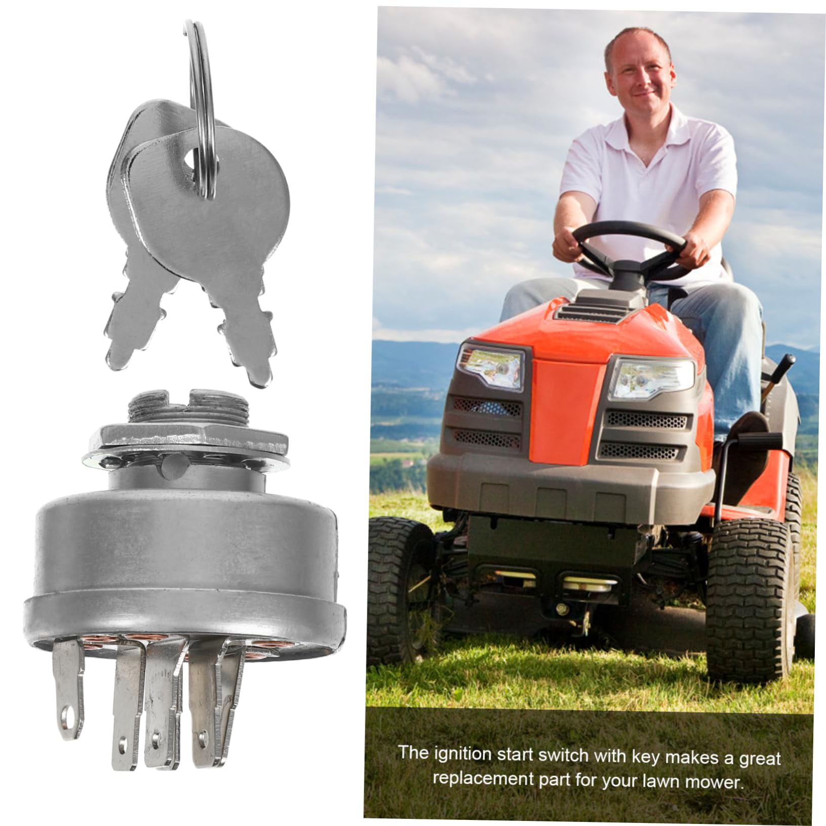 TOYANDONA 3 Piezas Interruptor de Encendido para Cortacésped Interruptor de Encendido Compatible con Mower Starter Reemplazo Seguro y Duradero con para Tractores y Cortacéspedes de Motor