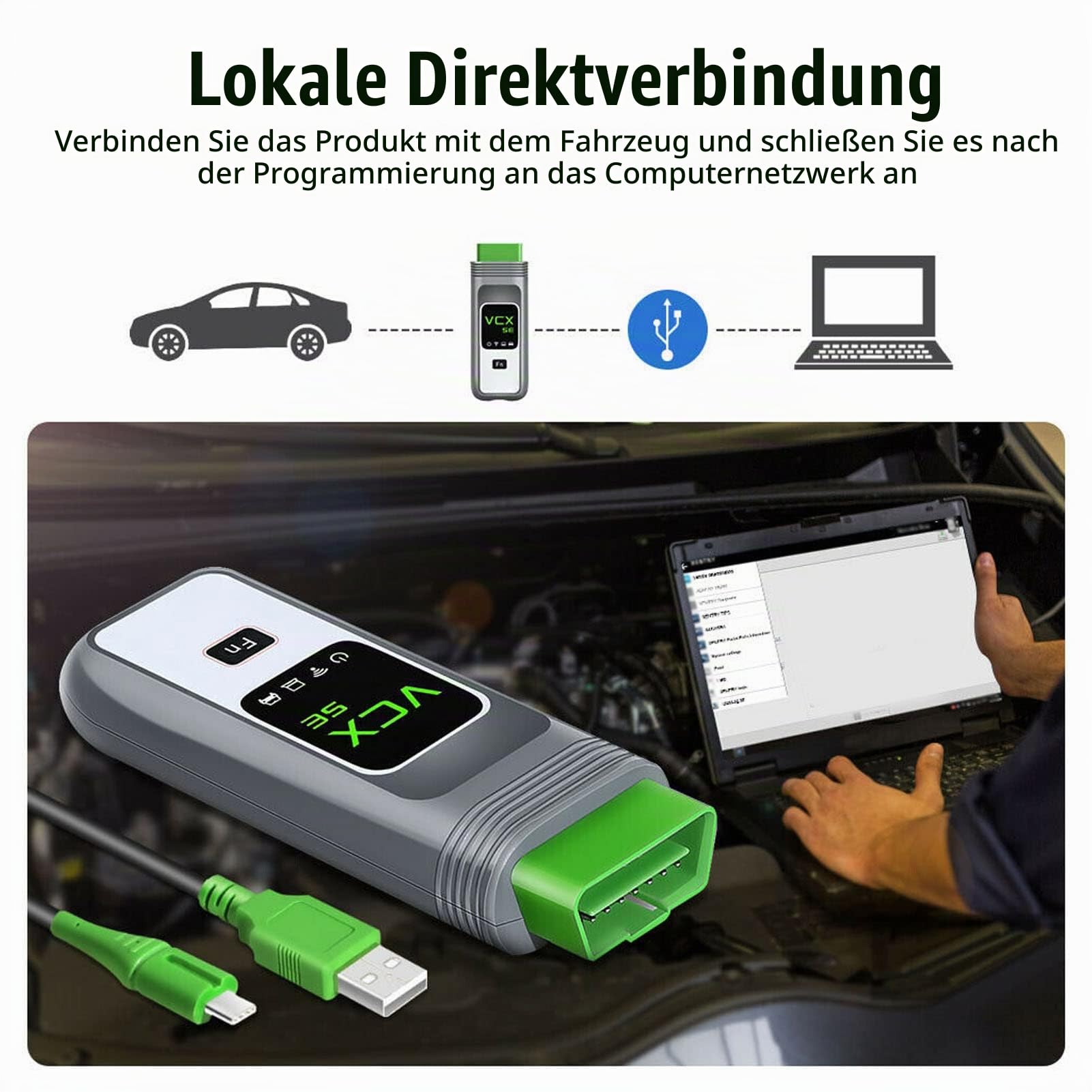 OBDII-Diagnosetool mit WiFi, 5054A ECU-Programmierung und Kodierung, 6154 Autocodeleser