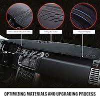 Vista 4 de Tapete de cubierta para tablero de salpicadero compatible con JAC S2 T40 iEV7S 2015 2016 2017 2018 2019 volante a la izquierda