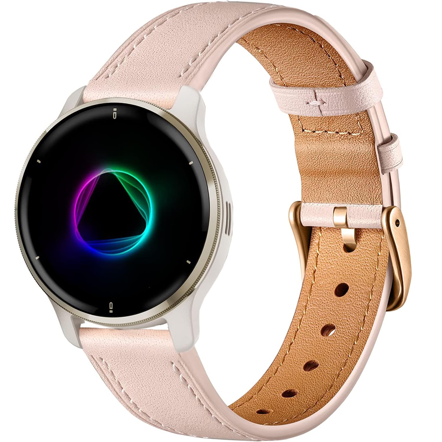 Issinlky 20mm Leather Business Band for Garmin Venu 2 Plus, Venu 2, Sq, Sq Music, Vivoactive 3, 5, Vivomove HR, Forerunner 55