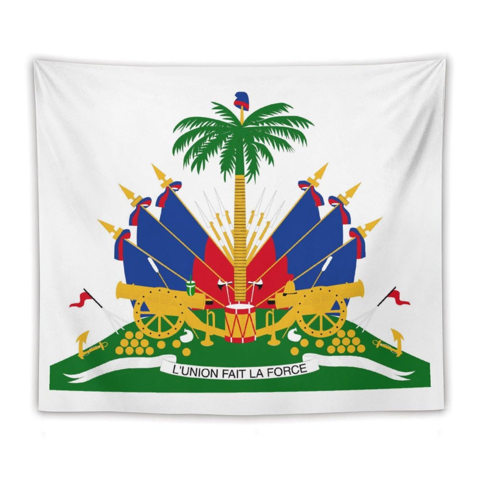 XingFox TecEr Haiti-Flag Decor Tapestry, National Flag Wall Hanging Tapestries, Wall Posters For Bedroom Living Room Dorm Party Wall Decor, 50"x60"