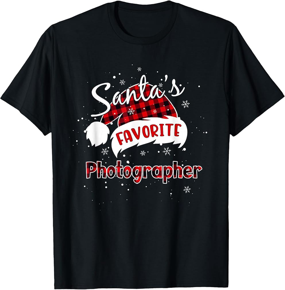 Funny Santa's Favorite Photographer Christmas Pajama T-Shirt