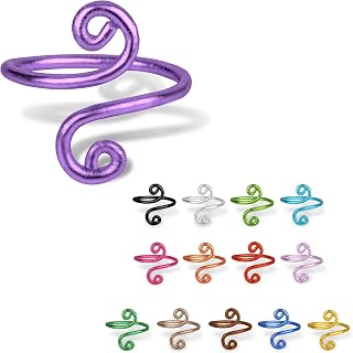 Crochet Ring For Finger, Lefties & Righties Yarn Tension Control Ring, Adjustable Companion Ring, Birthday Gifts For Friend, Sister, Mom, Aunt, Grandma, Knitters (Size 10-13, Purple)