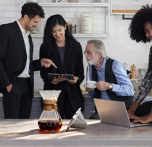 Vista 32 de AGOGO Vaso para cafetera, 6/8/10 tazas con filtro inoxidable 304 para el hogar, oficina, campamento, cafeterías, juego de gotero de café fácil