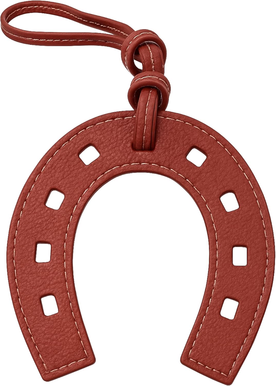 Lucky Leather Horseshoe Keychain Bag Charm, Western Purse Accessory for Handbag Wallet Backpack, Gift for Women