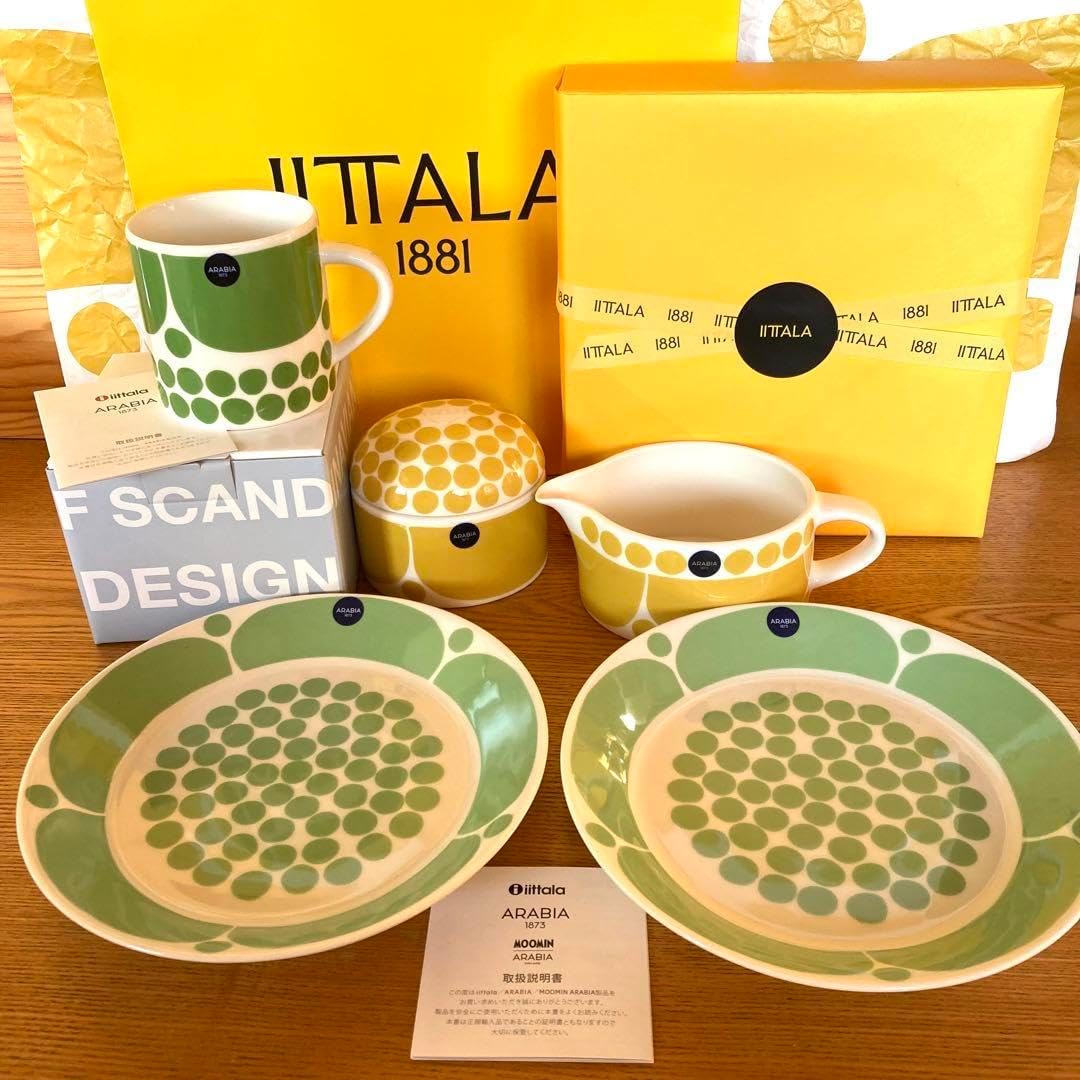 新品　アラビア　スンヌンタイ　プレート　ジャー　ピッチャー　マグ　5点セット アラビア スンヌンタイ プレート ジャー ピッチャー マグ 5点セット
