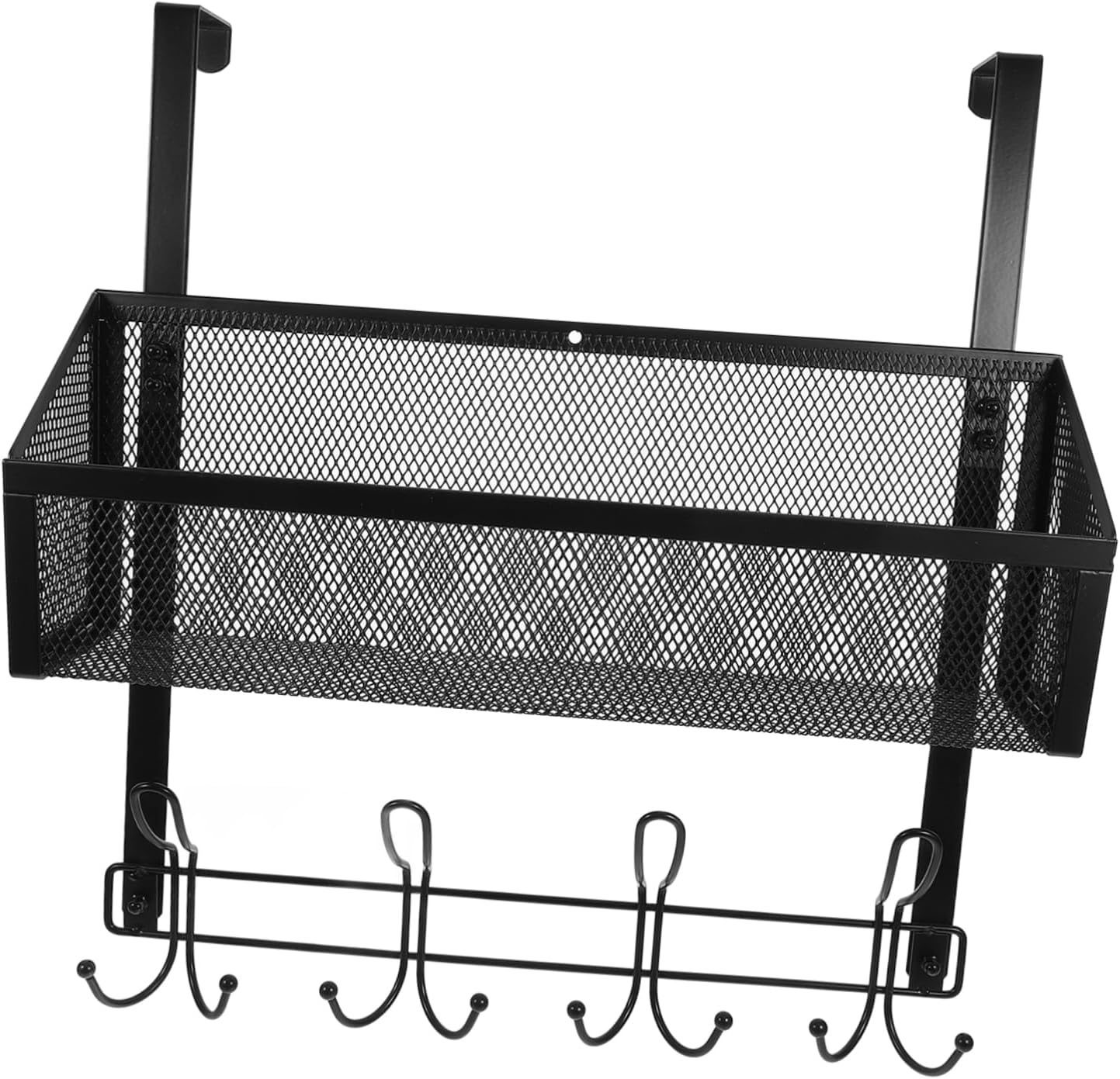 Cabilock Door Basket Organizer No Drill Installation Modern Style Bathroom Door Rack Coat Hanger